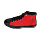 Stylish Red High-Top Sneakers, Casual Footwear for Everyday Wear, Trendy Fashion