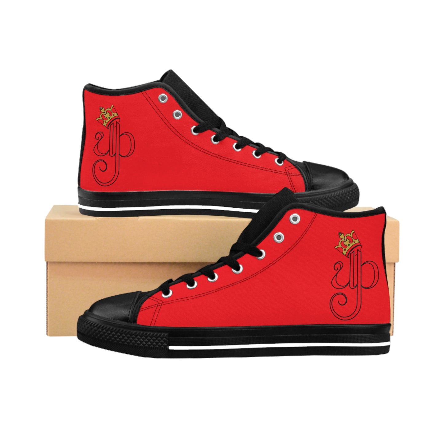 Stylish Red High-Top Sneakers, Casual Footwear for Everyday Wear, Trendy Fashion